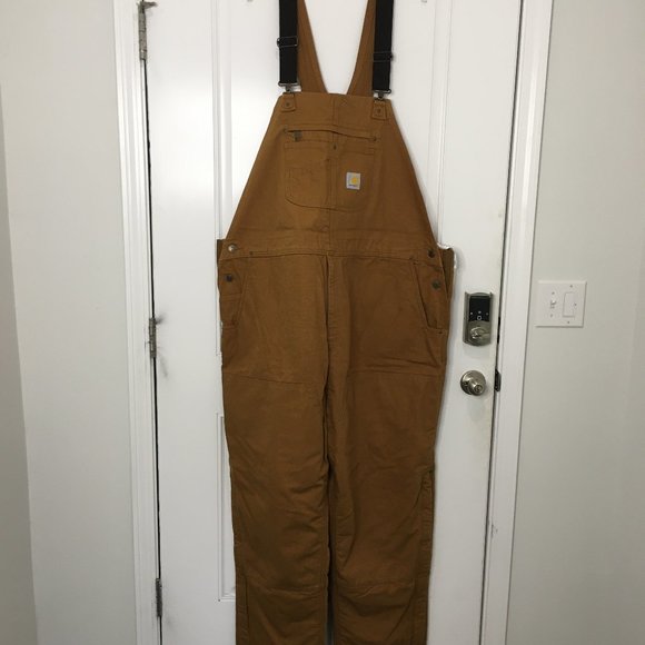 Carhartt Other - Carhartt Bib Mens 4xl Insulated Loose Fit Firm Duck Overall Double Knee